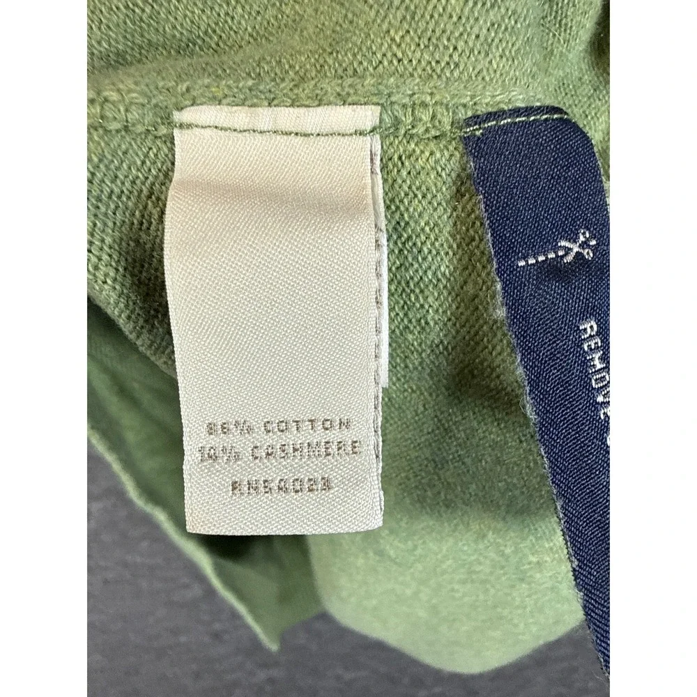 Banana Republic Green Cotton Cashmere Blend‎ V Neck Sweater Vest Mens XL Upscale